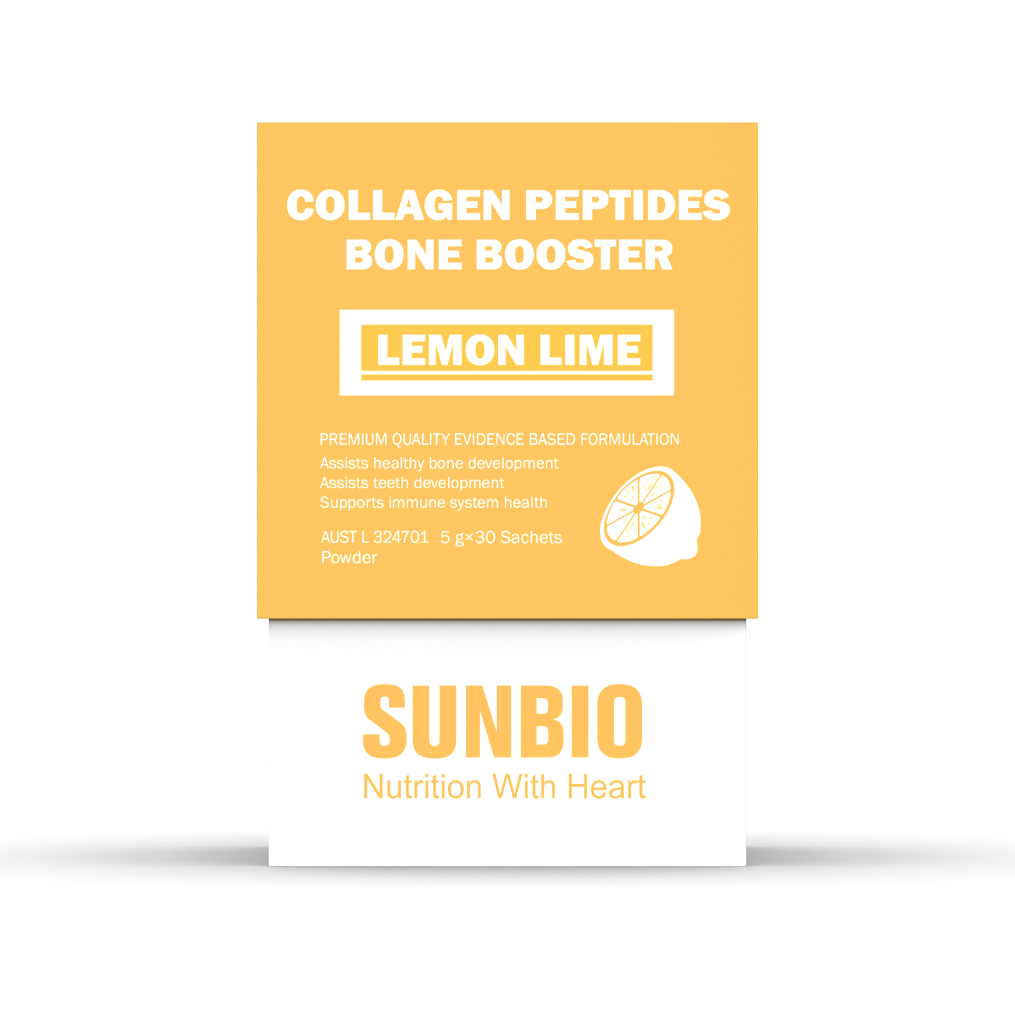 Collagen Peptides Bone Booster Lemon Lime Flavor Carton Front