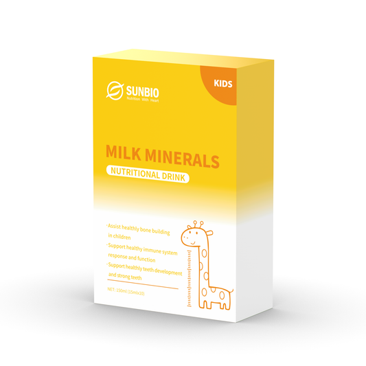 30 Day Pack Sunbio Milk Minerals Nutritional Drink 10x15ml