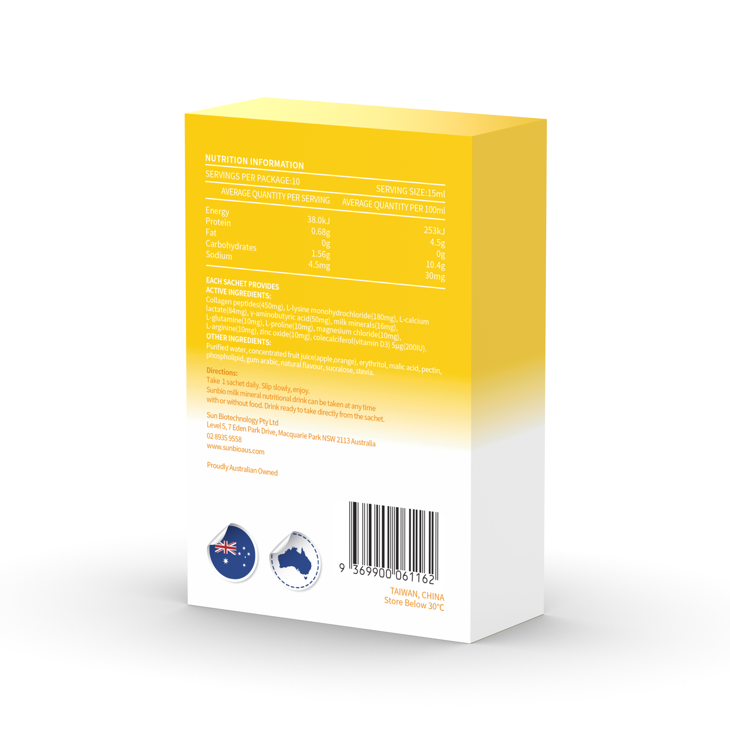 Sunbio Milk Minerals Plus Nutritional Drink 10x15ml