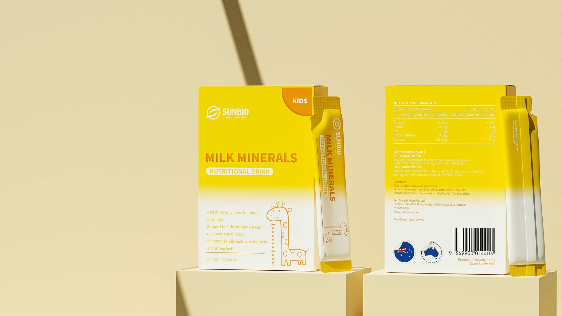 Milk Minerals Nutritional Drink 10x15ml with Collagen Calcium & Vitamin D3 Carton