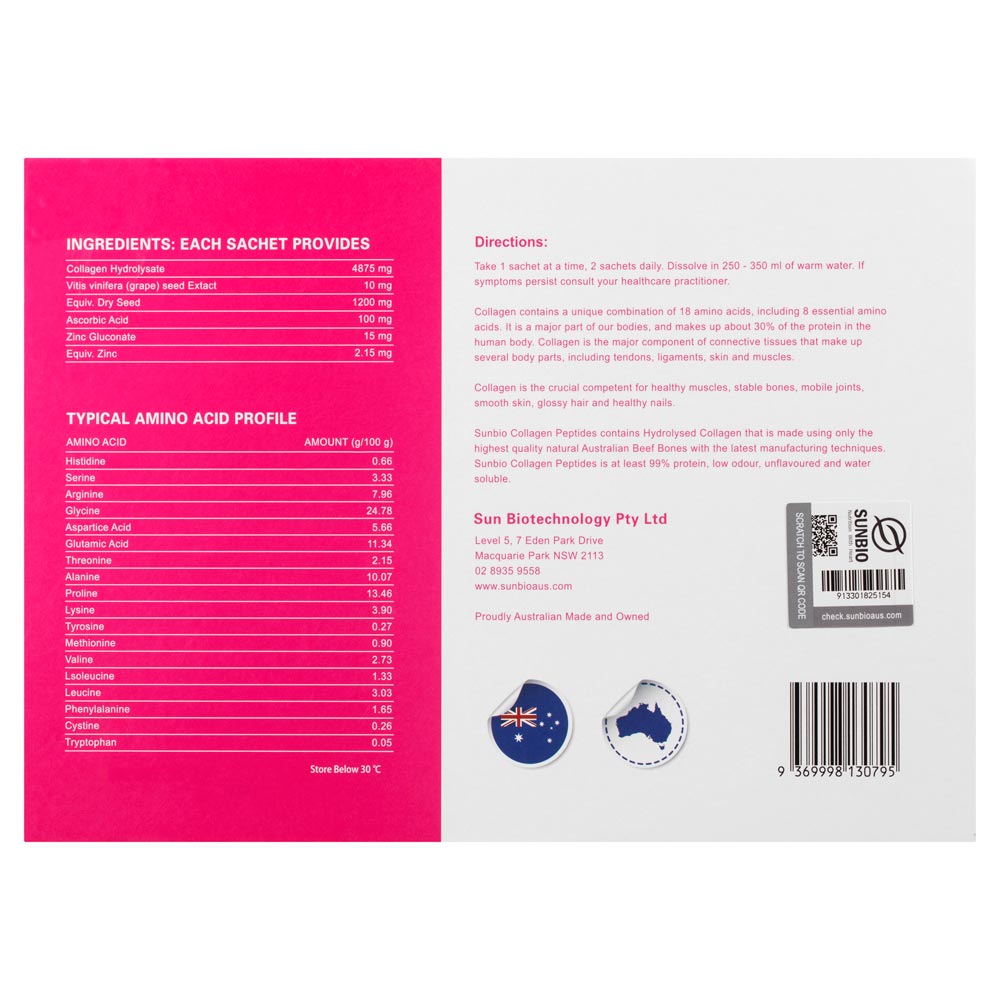 Collagen Peptides Beauty Carton Rear