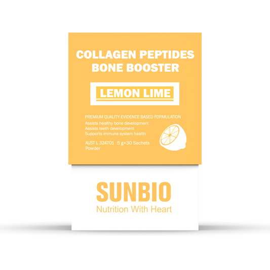 Sunbio Collagen Peptides Bone Booster Lemon Lime 30x5g Sachets