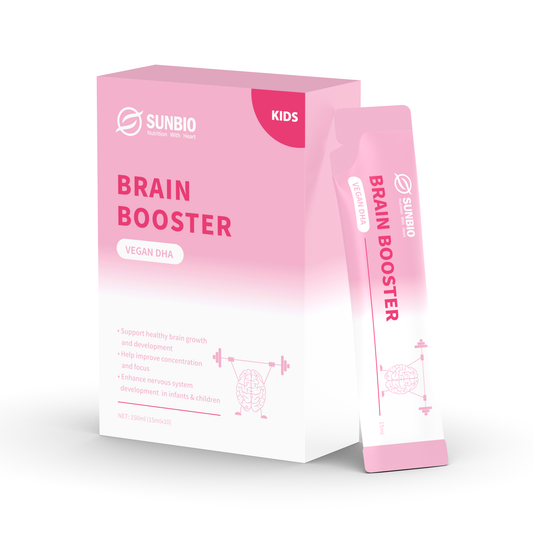 Brain Booster Vegan DHA Nutritional Drink Carton Sachet Front
